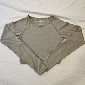 Azurefit Medium Women's Gray Long Sleeve Workout Top